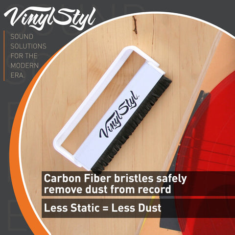 Vinyl Styl® Anti-static Vinyl Record Cleaning Brush - Micro Fiber (White)