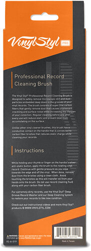 Vinyl Styl® Premium Conductive Anti-Static Record Cleaning Brush (White)