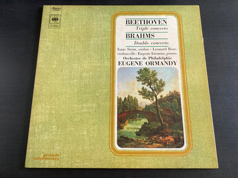 Ludwig van Beethoven , Johannes Brahms , Isaac Stern , Leonard Rose , Eugene Istomin , The Philadelphia Orchestra & Eugene Ormandy - Triple Concerto / Double Concerto LP VINYL