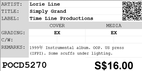 [Pre-owned] Lorie Line - Simply Grand CD