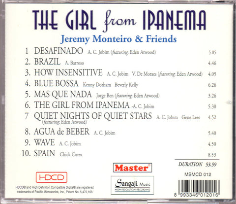 [Pre-owned] Jeremy Monteiro & Friends With Special Guest Star Eden Atwood - The Girl From Ipanema CD